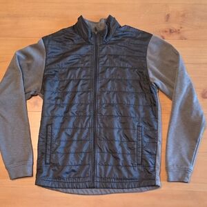 FootJoy Men's Quilted Hybrid Jacket - Black and Gray